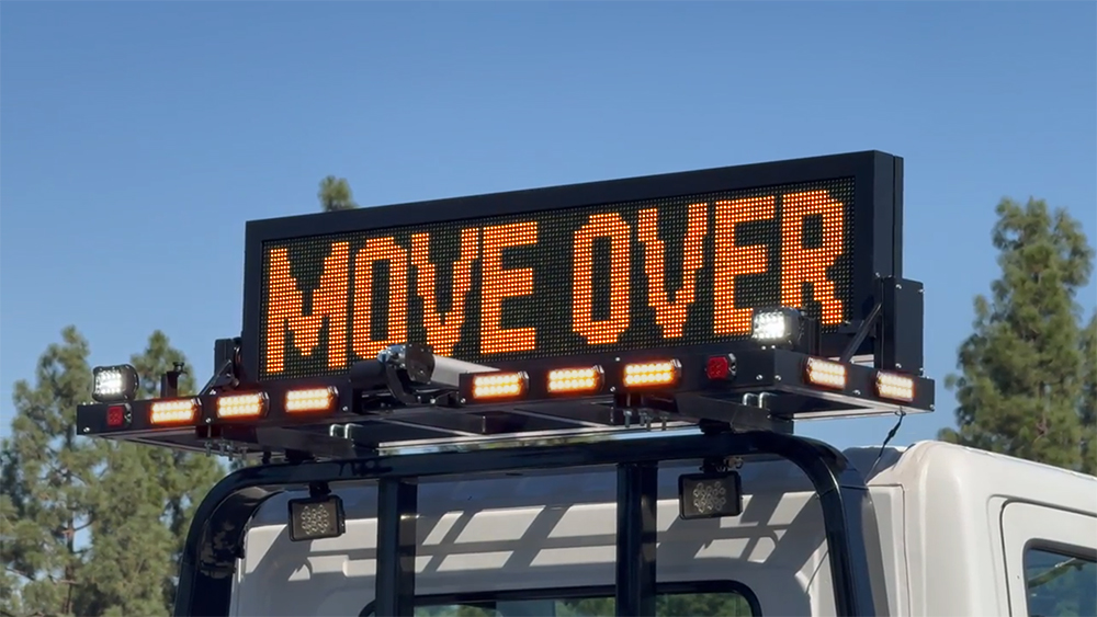 Easy to use tow truck message board remote control